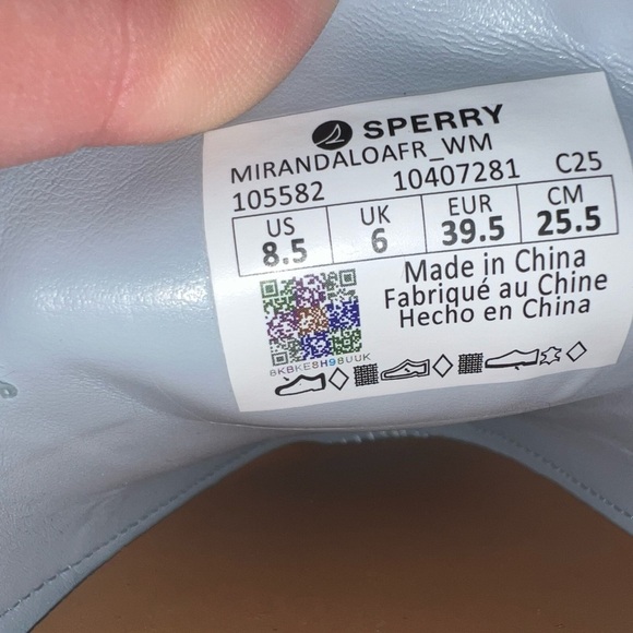 SPERRY Women’s Leather Miranda Loafer Pale Blue Size 8.5 - Picture 5 of 5